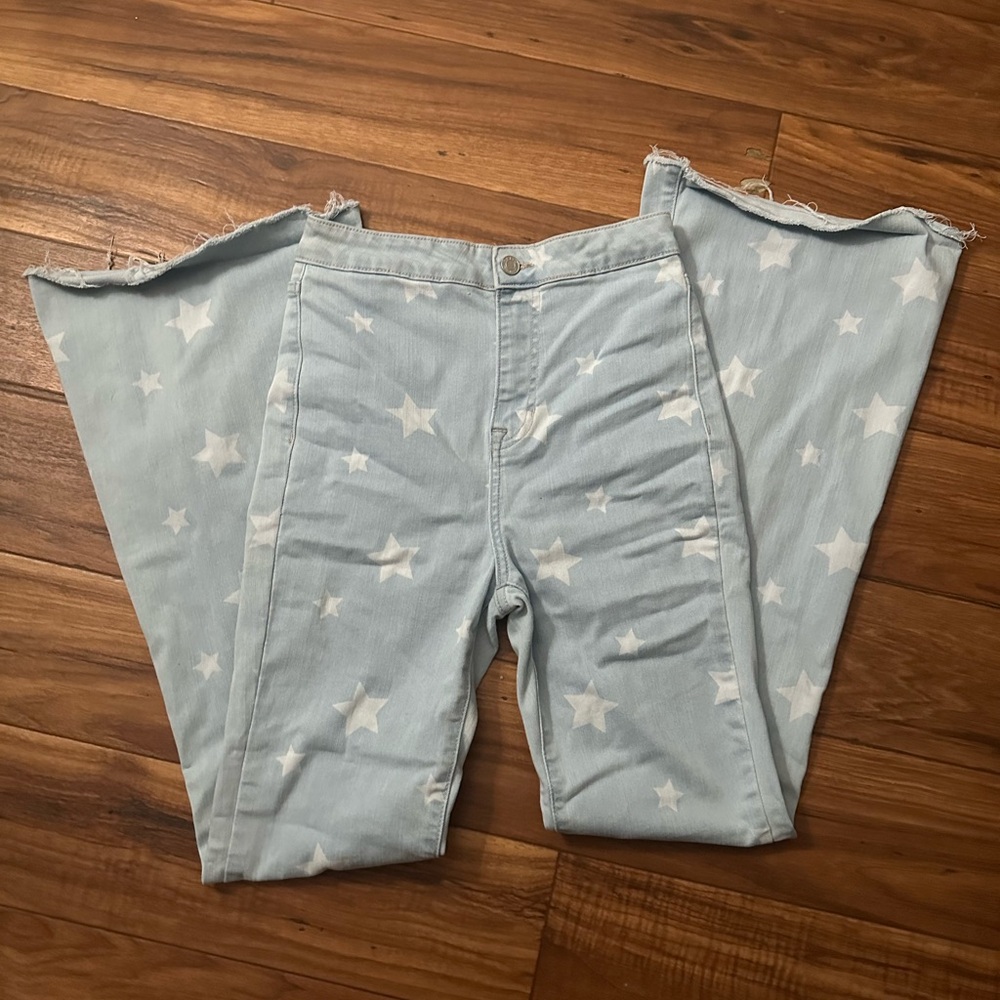CELLO Star Print Flared Pants SIZE 5 - Picture 3 of 3